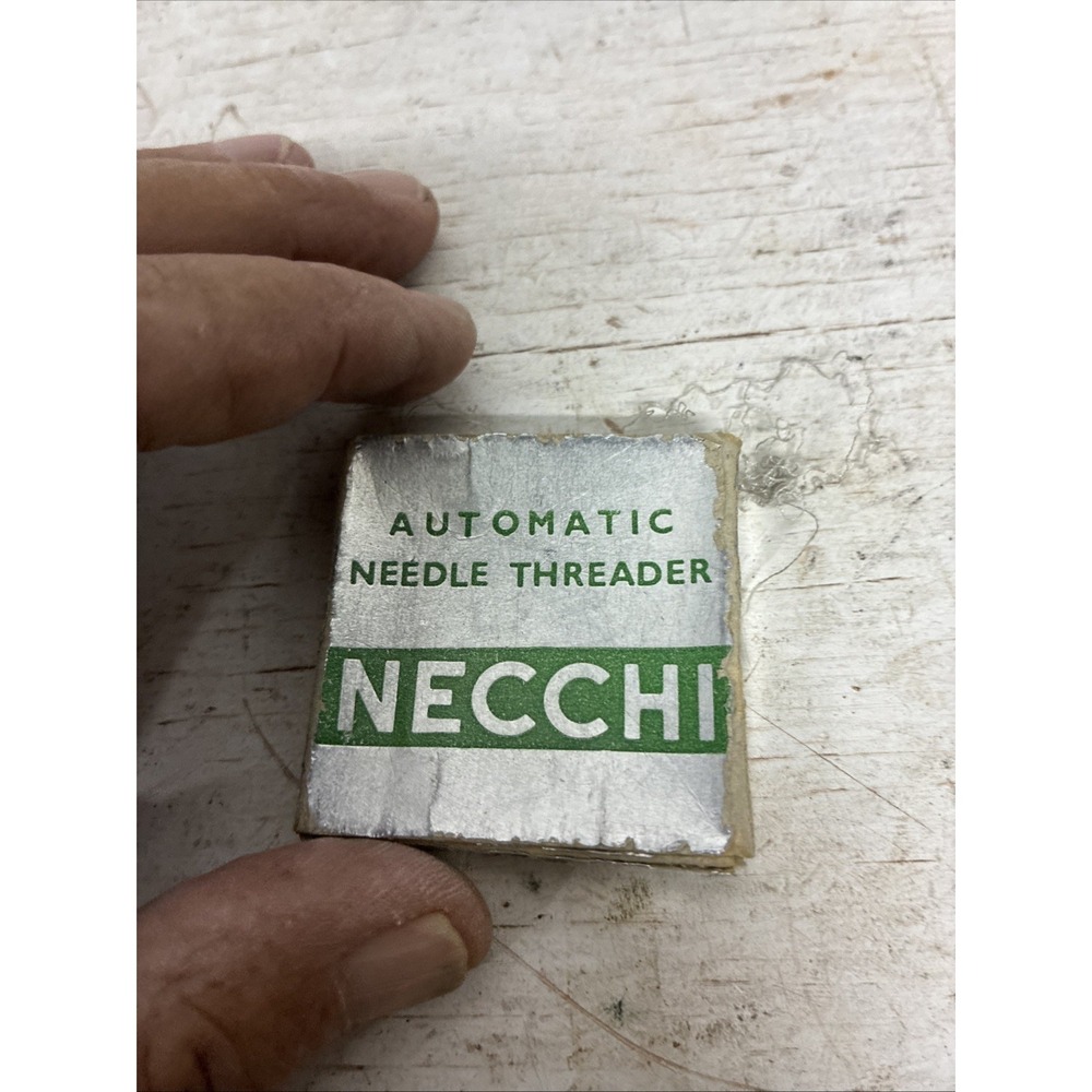 Vintage Necchi Automatic Needle Threader Sewing Machine Attachment Box Italy